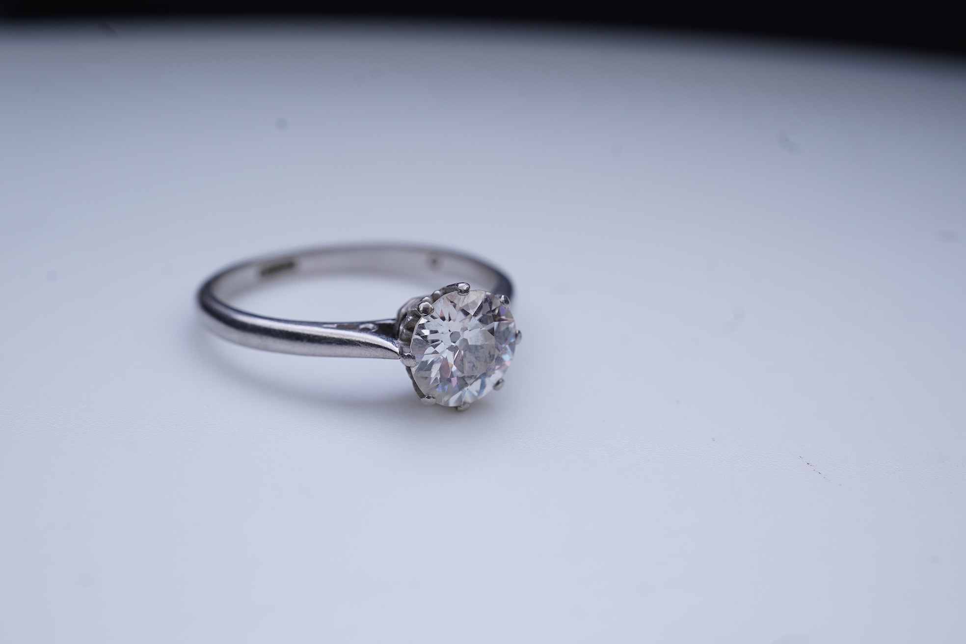 A diamond solitaire engagement ring, early 20th century
